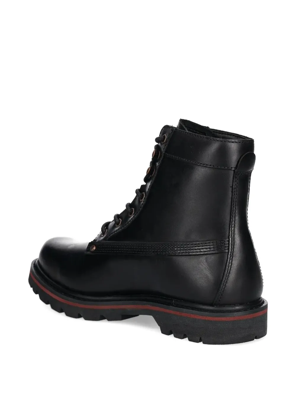 caterpillar lace-up leather boots Black