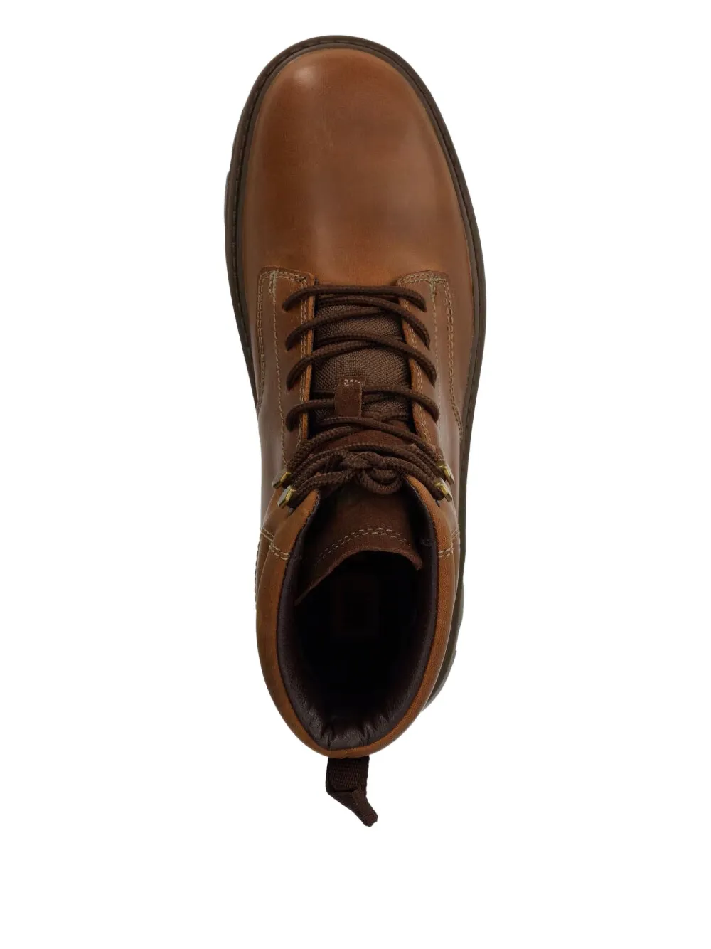 caterpillar lace-up leather boots Brown