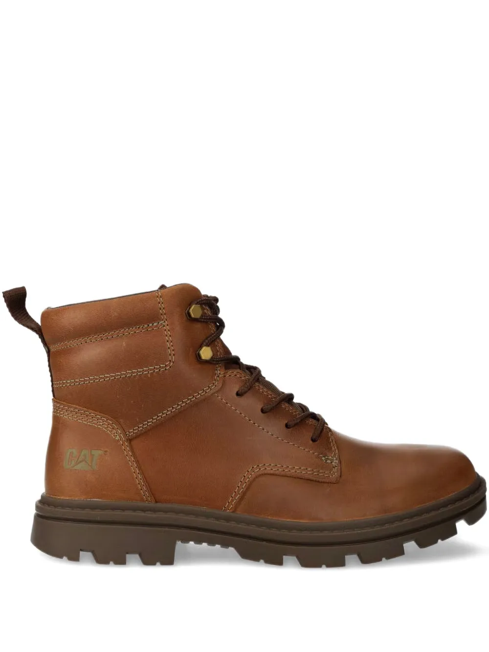 caterpillar lace-up leather boots | Brown | Image 1