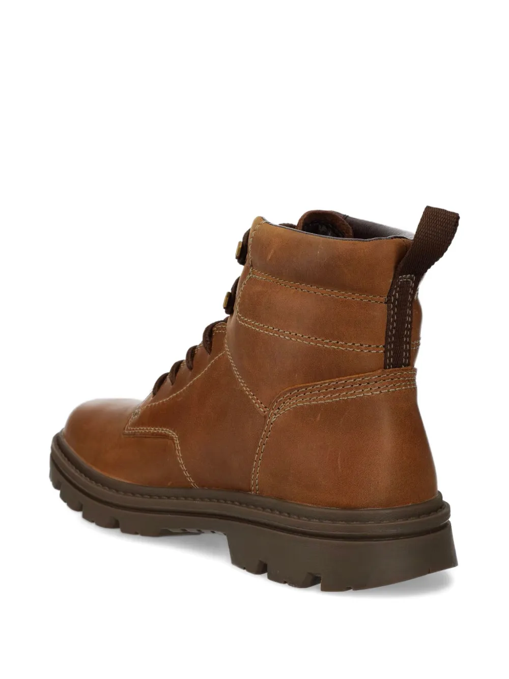 caterpillar lace-up leather boots Brown