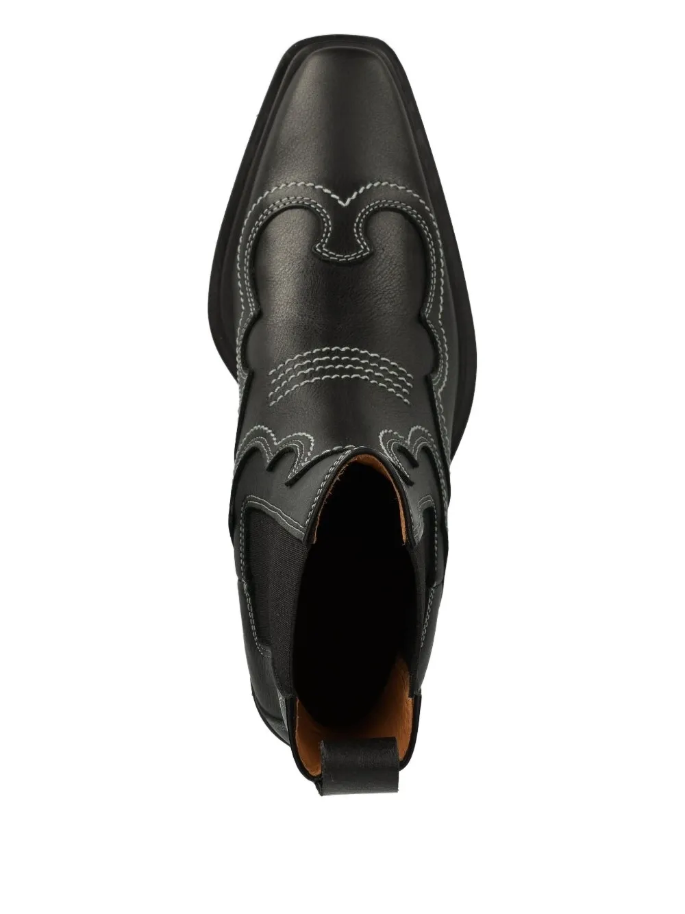Copenhagen 60 mm laarzen met Western-detail Zwart