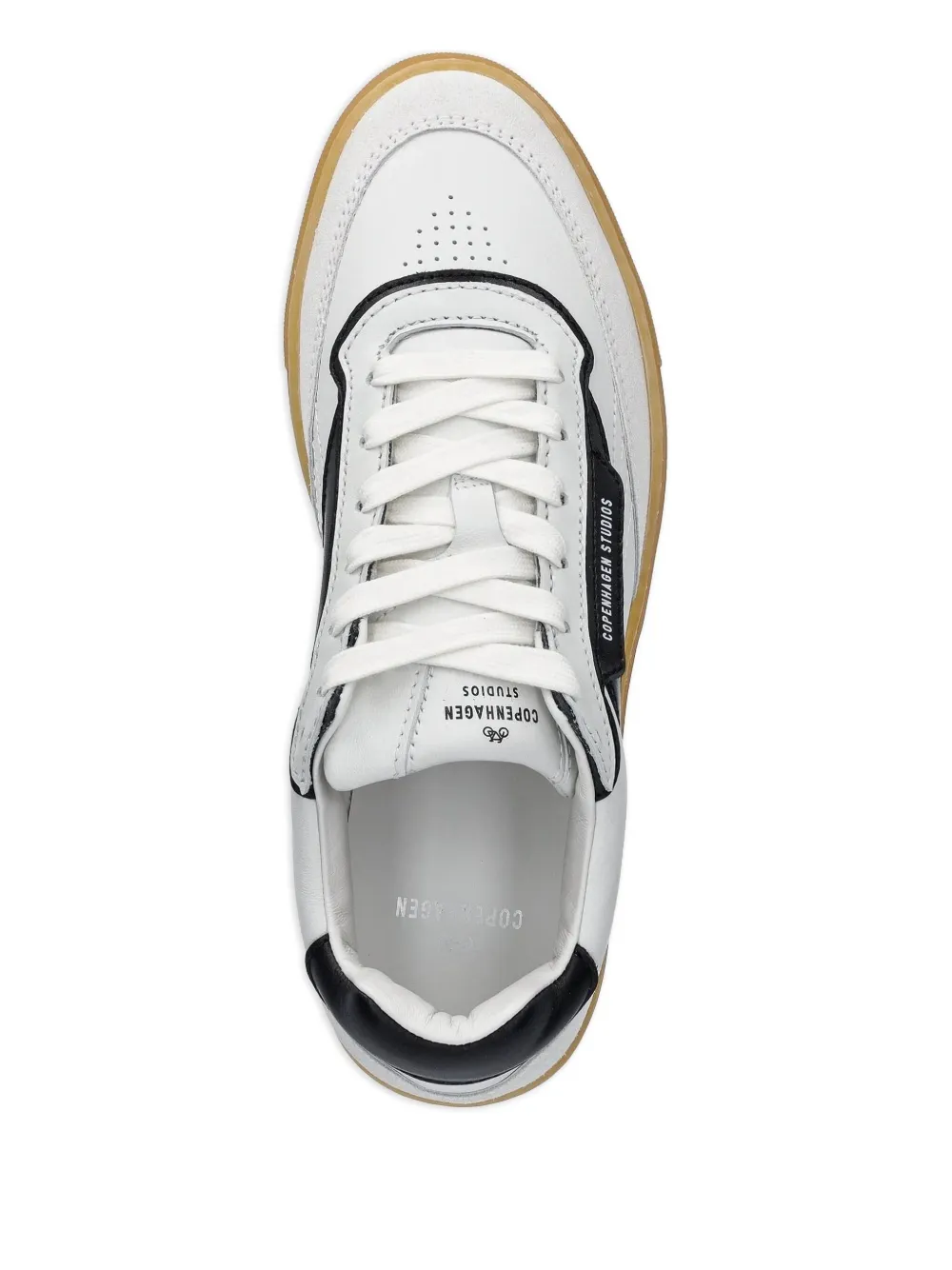 Copenhagen leather-panelled sneakers White