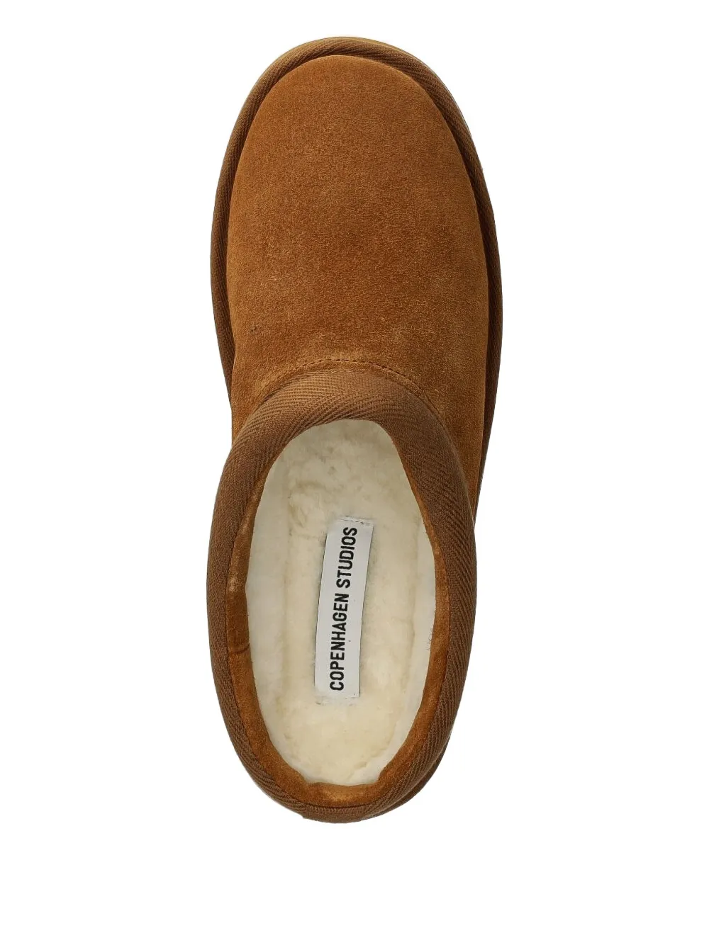 Copenhagen suede platform slippers Brown