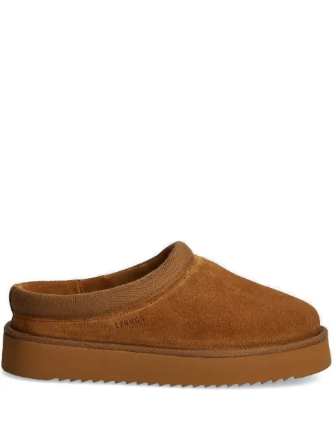Copenhagen suede platform slippers