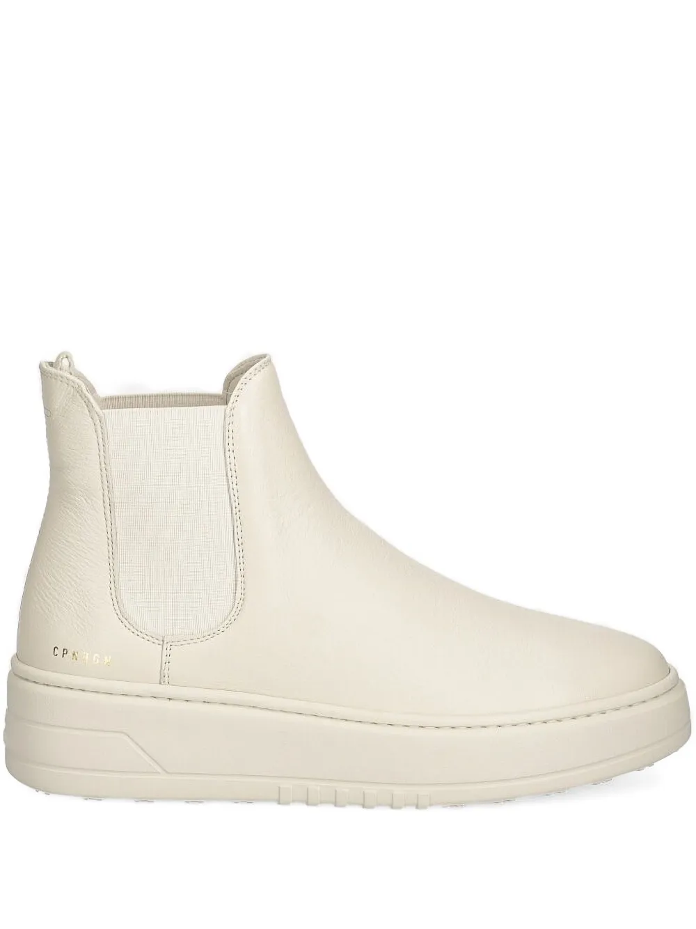 Copenhagen Elastic-panelled Leather Boots In White