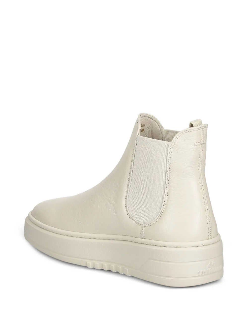 Copenhagen Elastic-panelled Leather Boots In White