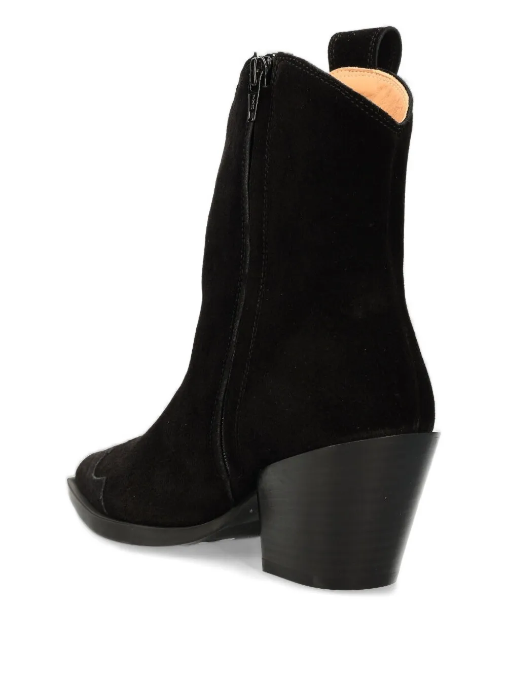 Copenhagen CPH238 suede pointed-toe zip boots Black