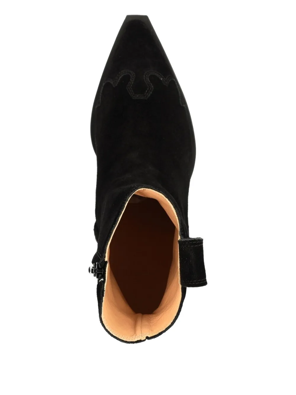 Copenhagen CPH238 suede pointed-toe zip boots Black