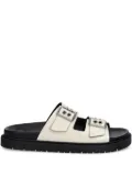 Copenhagen double buckle slides - White