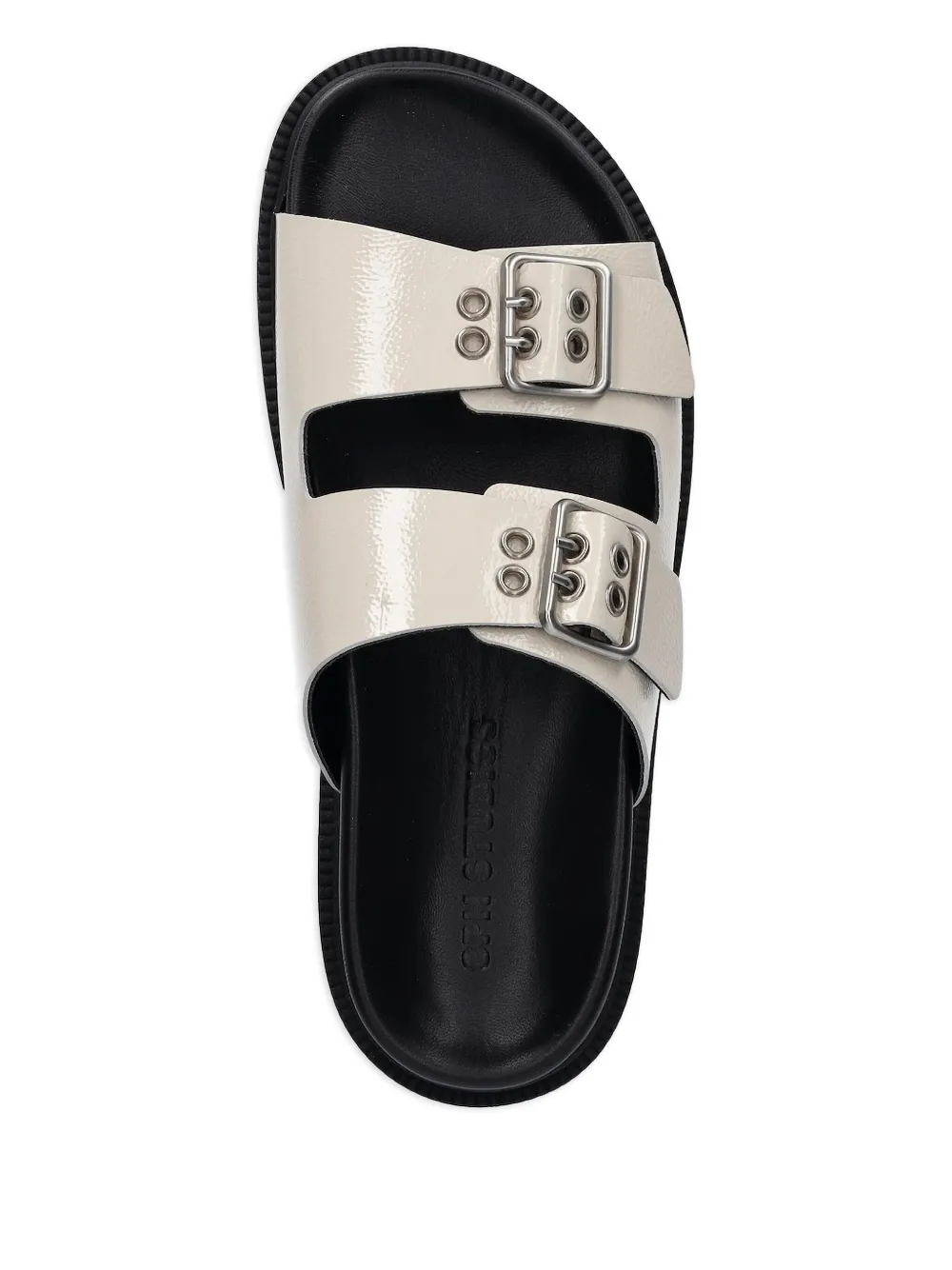 Copenhagen Slippers met dubbele gesp Wit