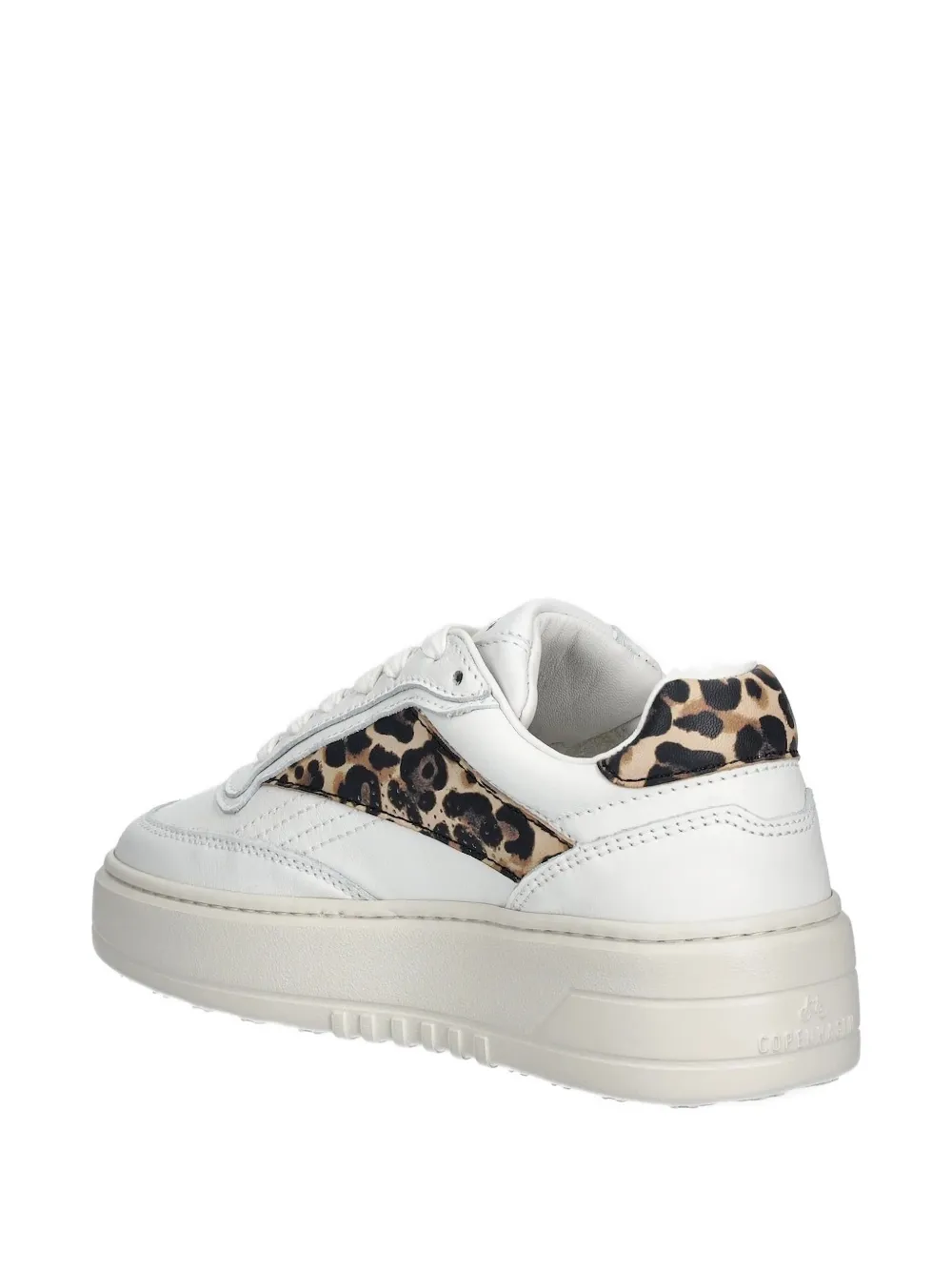 Copenhagen Leopard-print Panel Sneakers In White