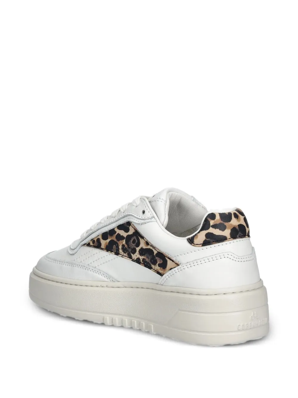 Copenhagen leopard-print panel sneakers - Wit