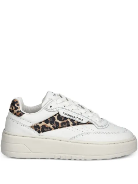 Copenhagen leopard-print panel sneakers