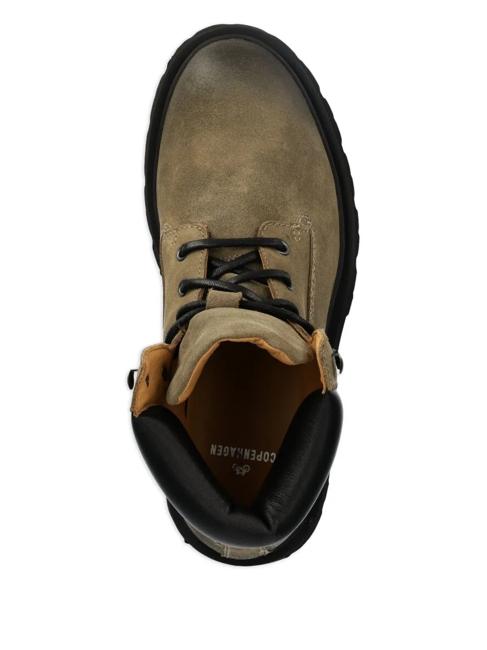 Copenhagen lace-up rubber-sole boots Green