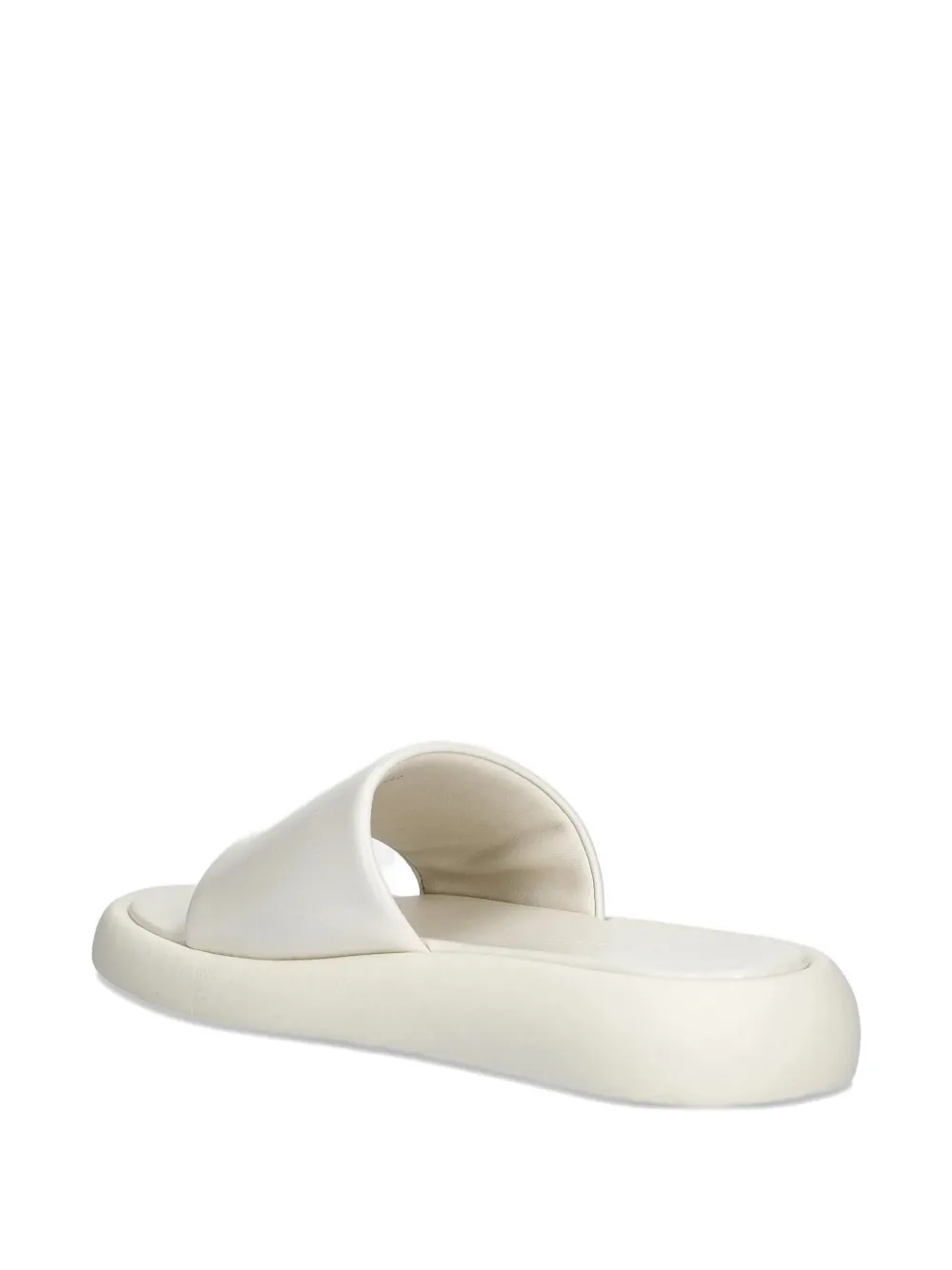 Copenhagen Leather Platform Sandals In White