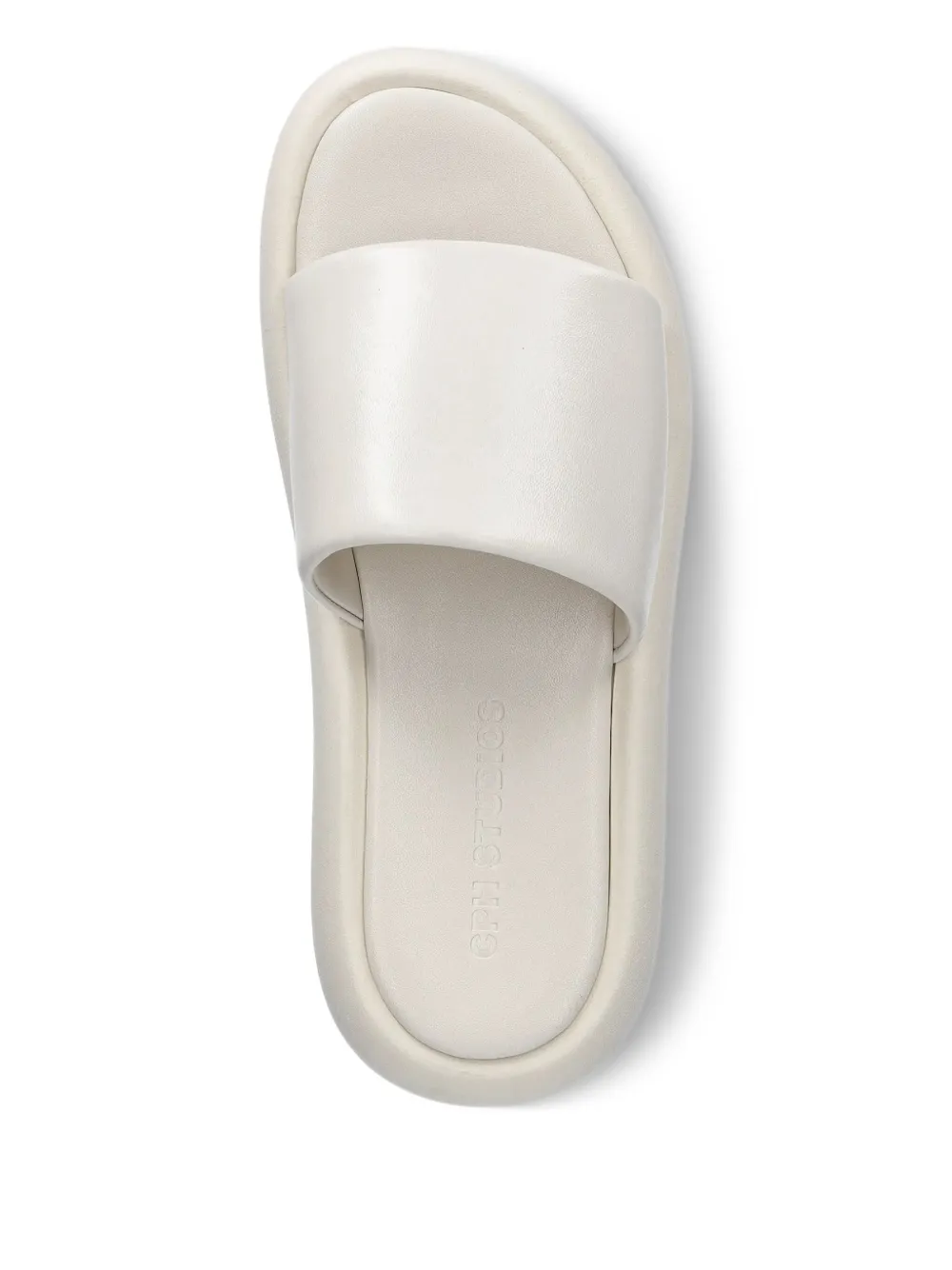 Copenhagen Leren sandalen met plateauzool Wit