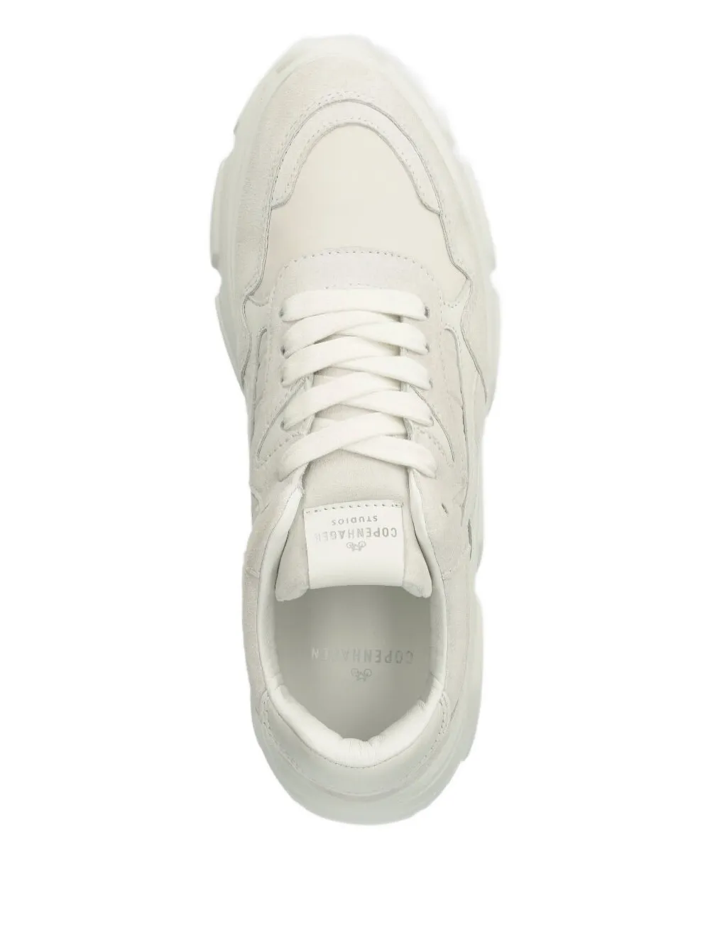 Copenhagen Suede-leather Panelled Sneakers In White