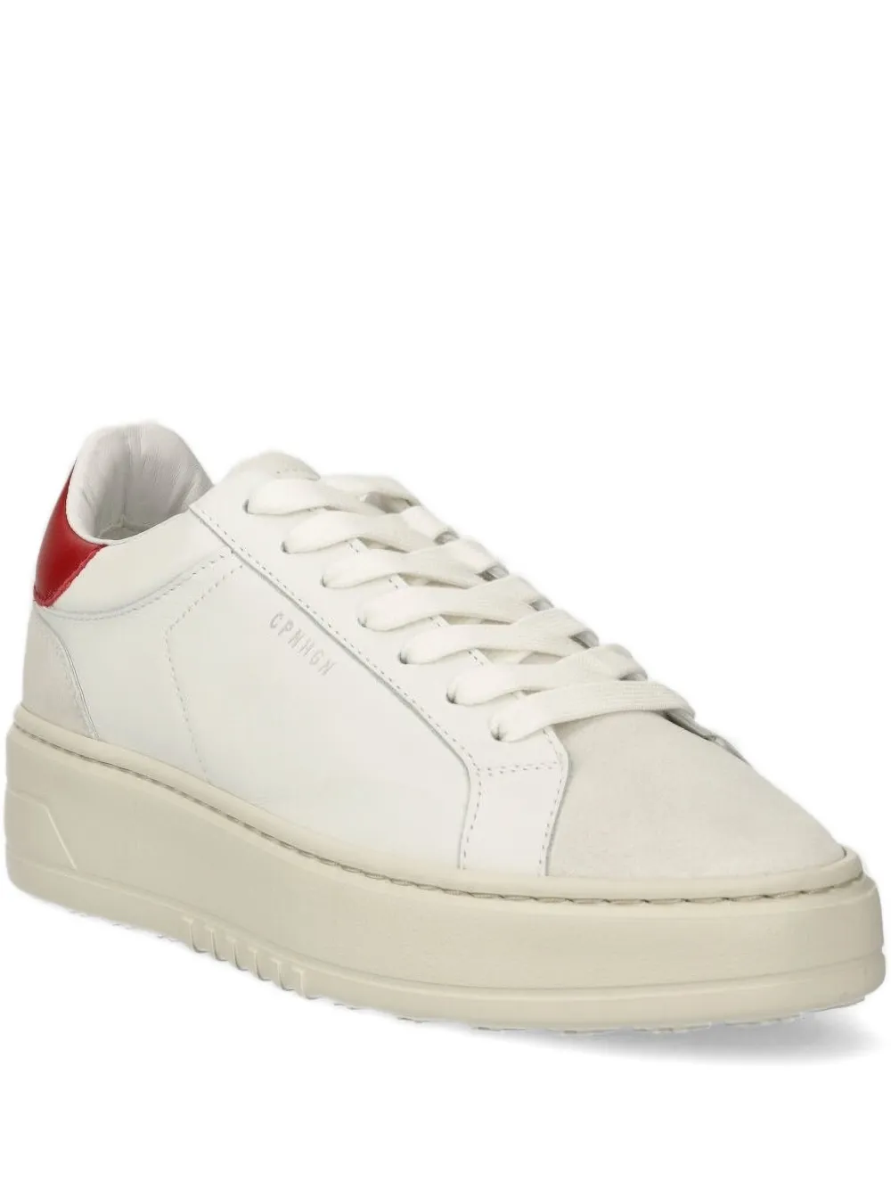 Copenhagen Leather-panelled Platform Sneakers In White