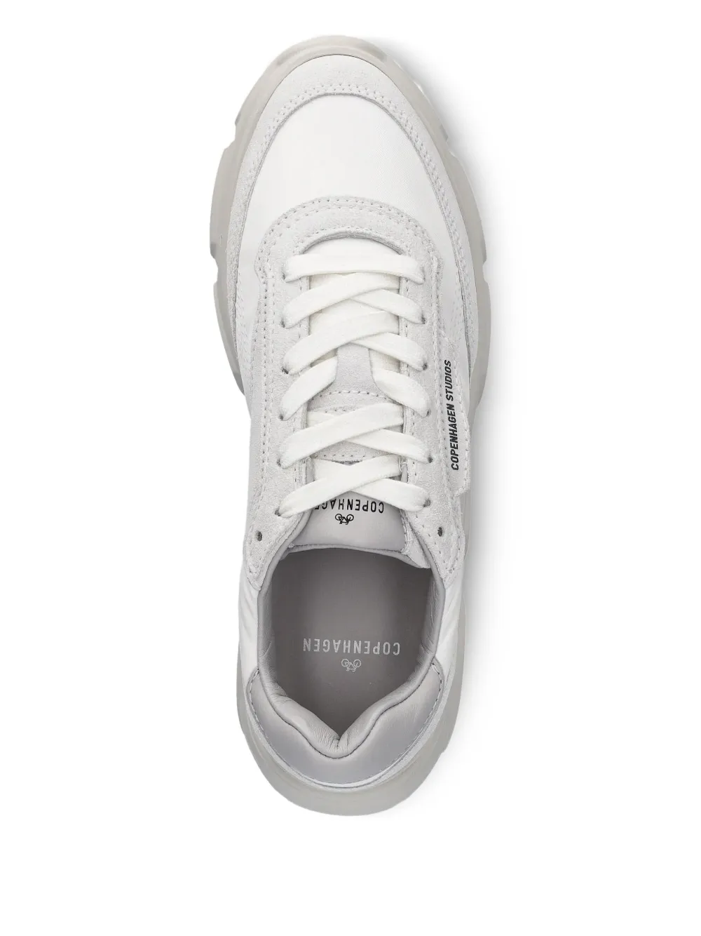 Copenhagen leather panelled chunky sneakers White