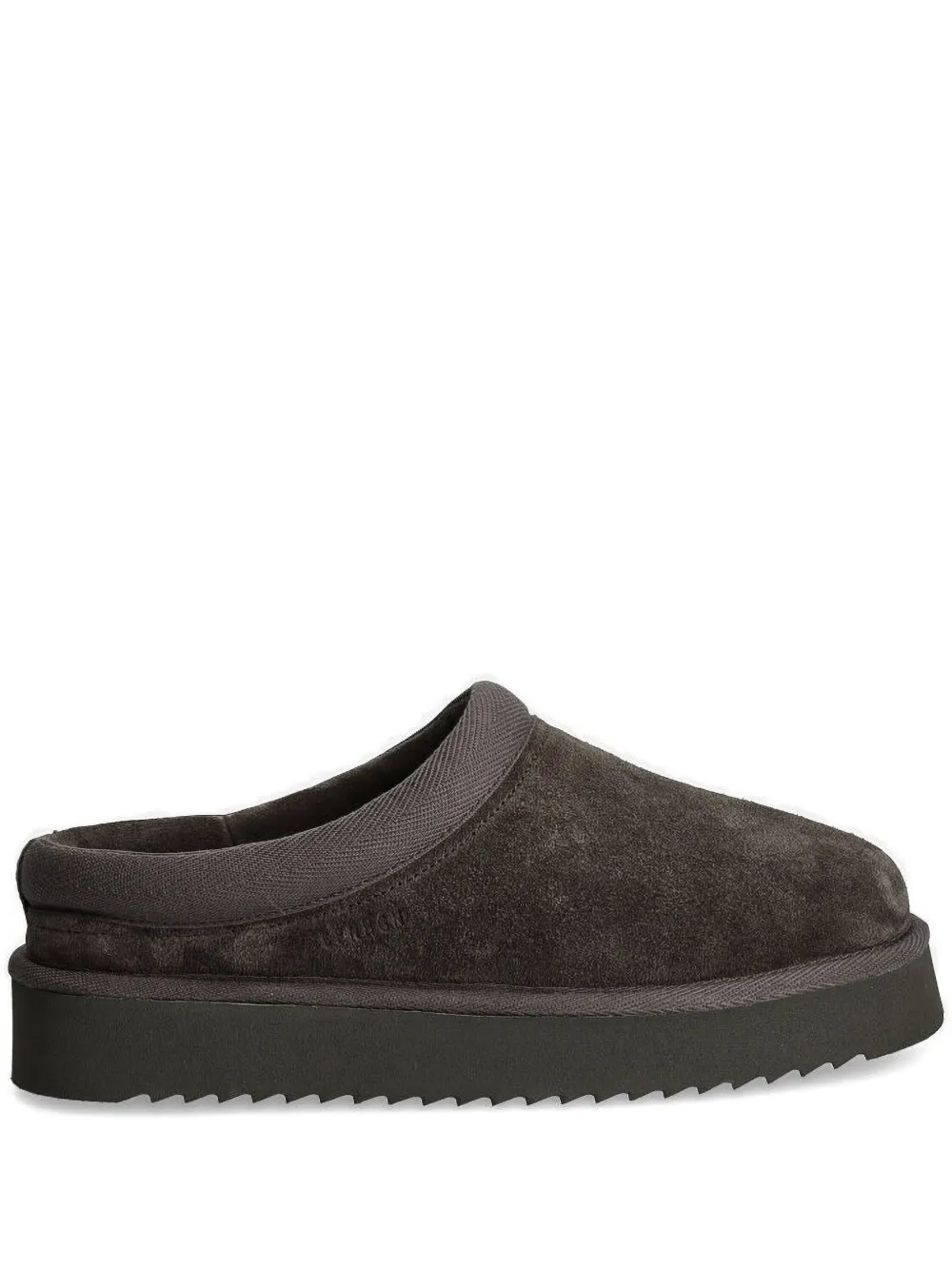 Copenhagen Suede Flat Mules In Gray