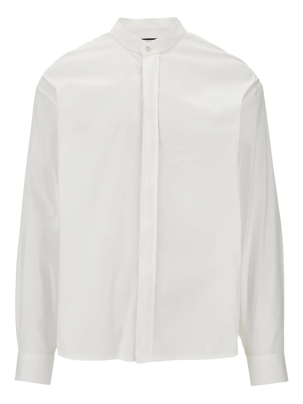 Emporio Armani collarless shirt Wit