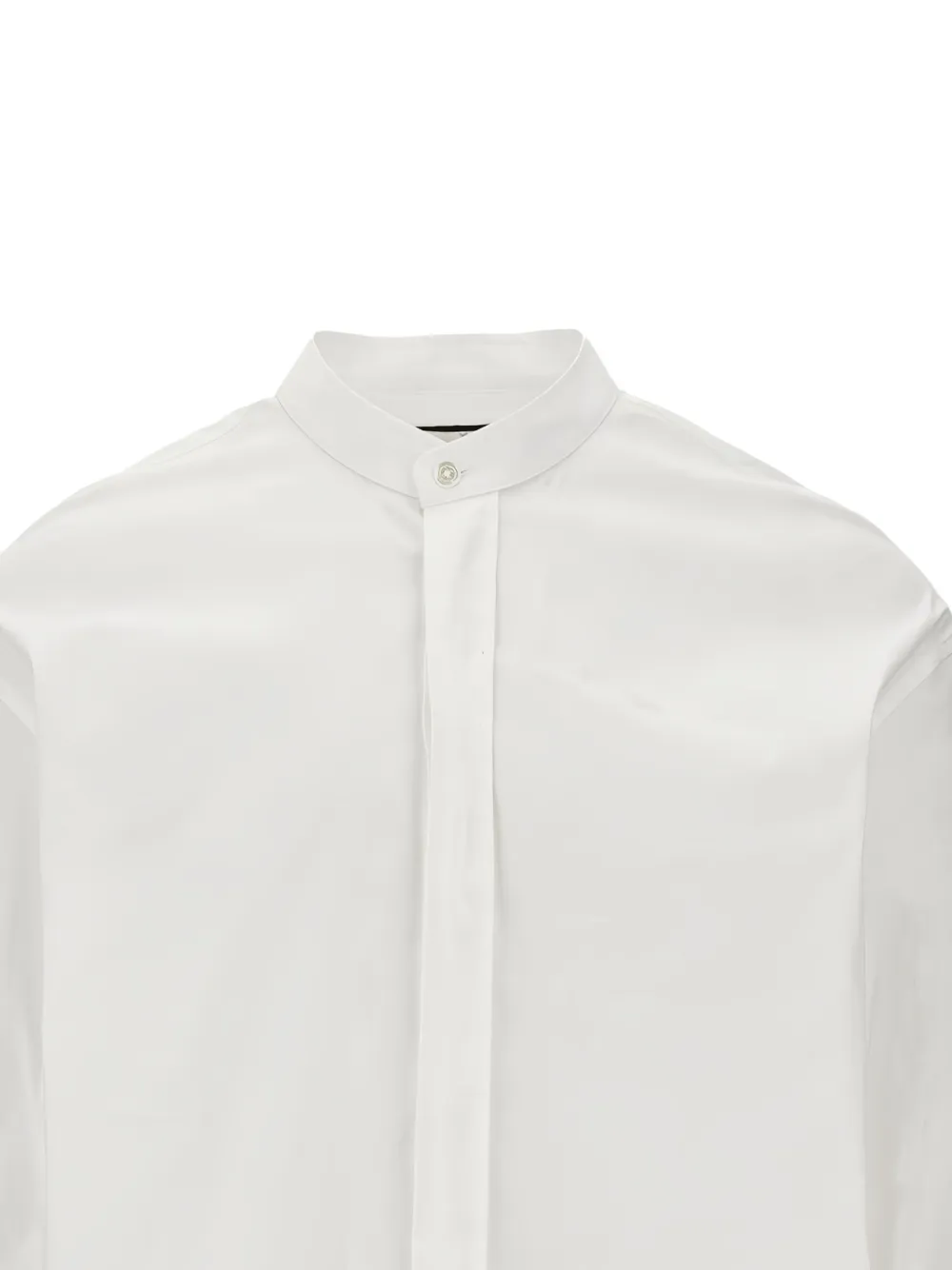 Emporio Armani collarless shirt Wit