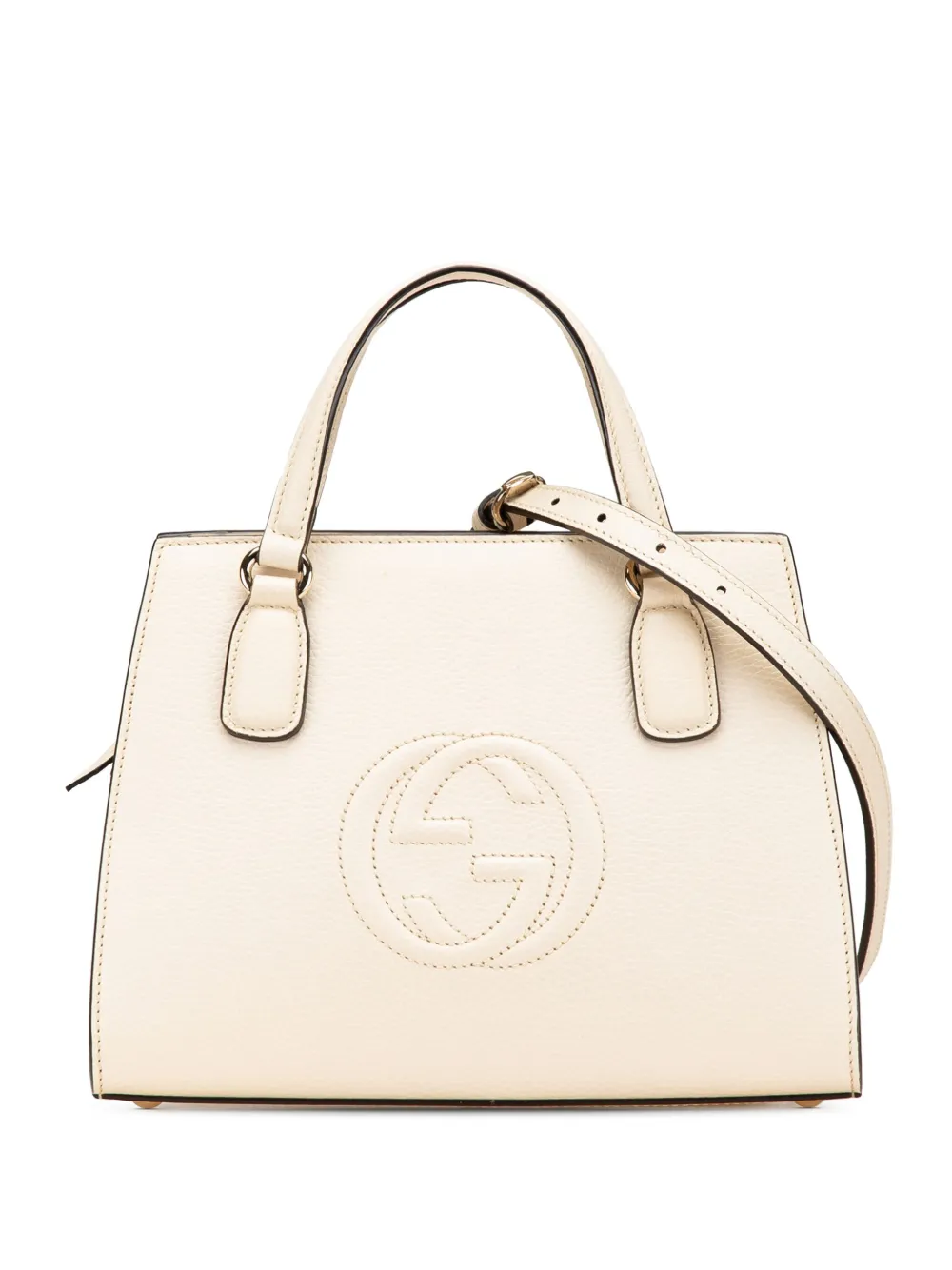 Gucci Pre-Owned 2016-2025 Medium Dollar Calf Soho satchel | White | Image 1
