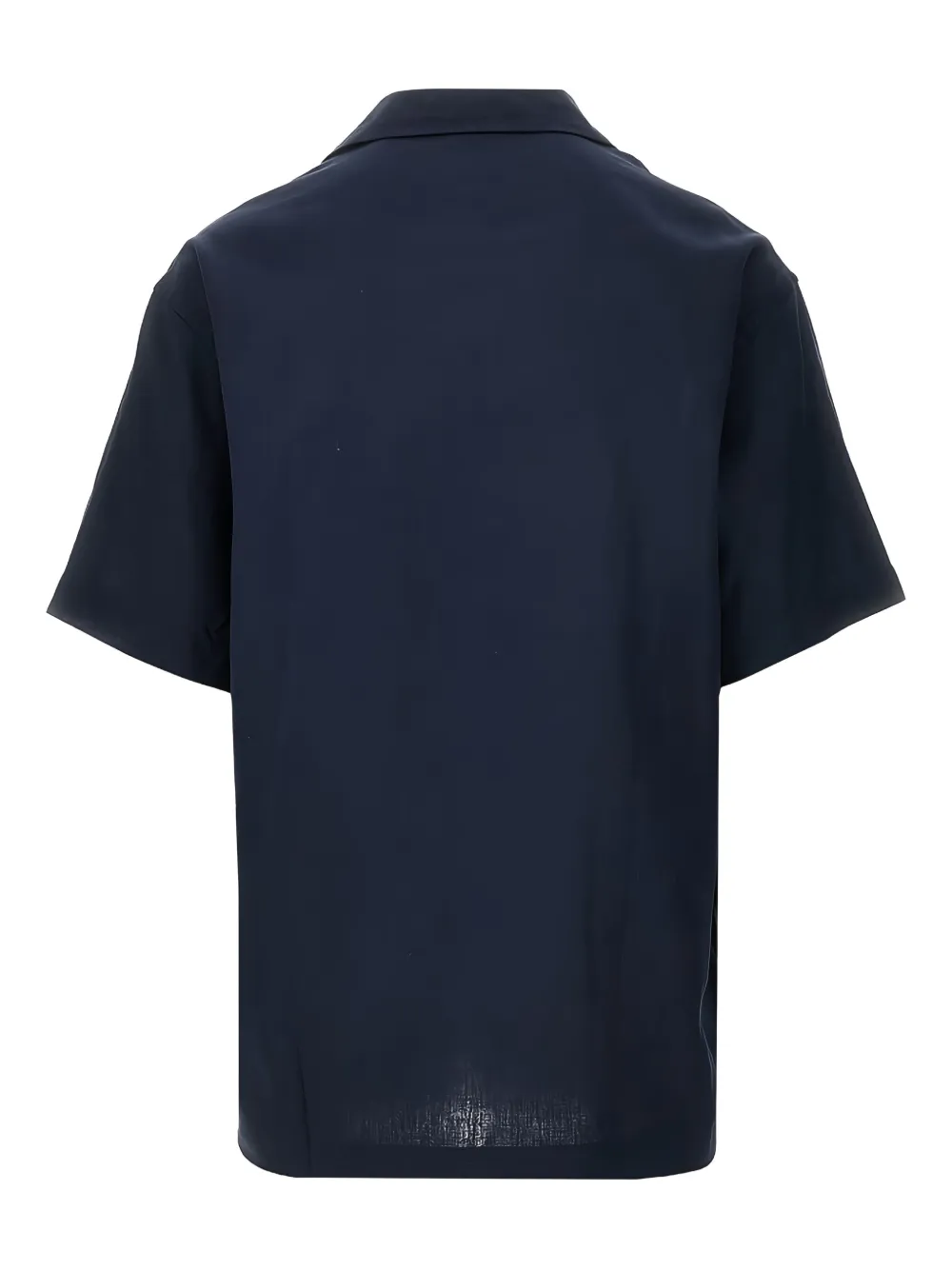 Emporio Armani Button-up overhemd met korte mouwen Blauw