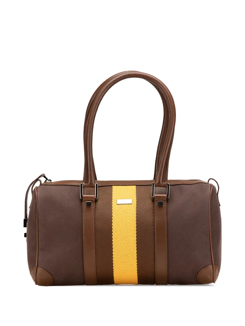 Gucci Pre-Owned 2000-2015 Canvas Web boston bag | Brown | Image 1