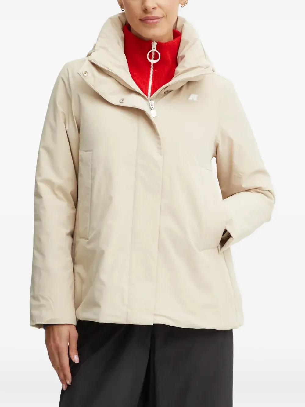 K-Way Marlette jack met capuchon Beige