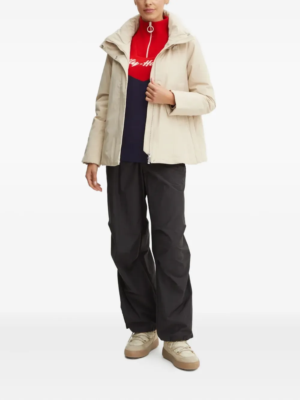 K-Way Marlette jack met capuchon Beige