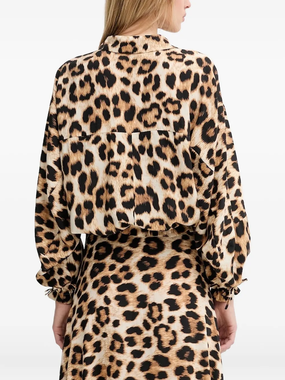 MUNTHE Shirt met luipaardprint - Beige