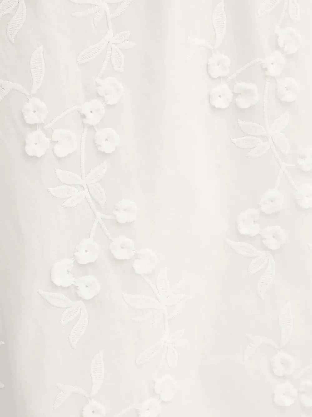 MUNTHE Ursa midi-rok met geborduurde bloemen Wit