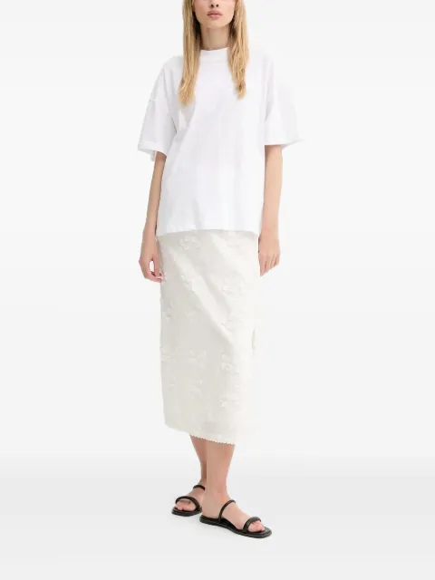 MUNTHE Ursa floral-embroidered midi skirt
