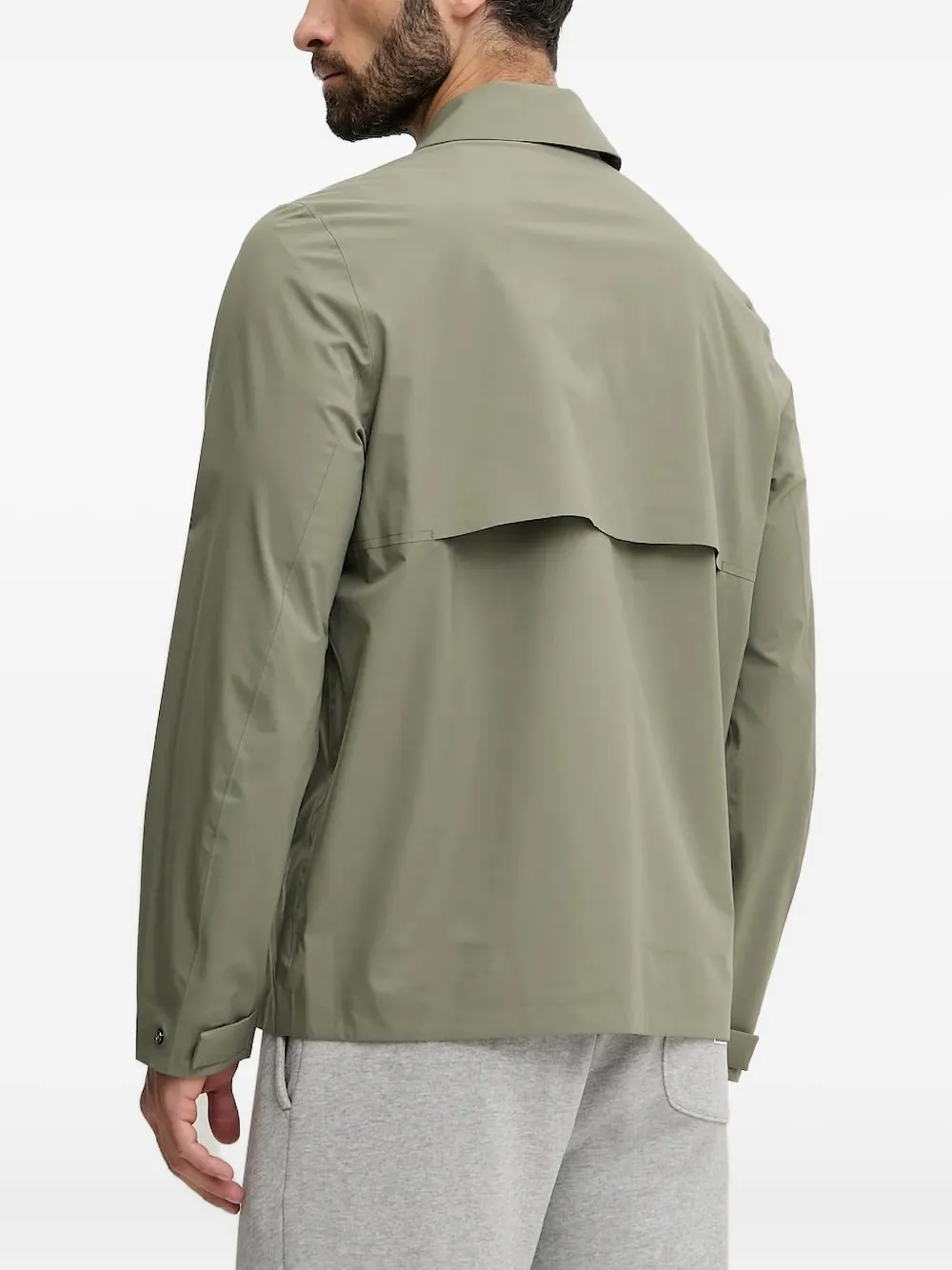 K-Way zipped logo-patch jacket Groen