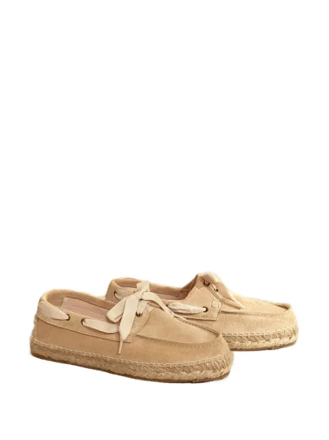 Manebi suede lace-up loafers