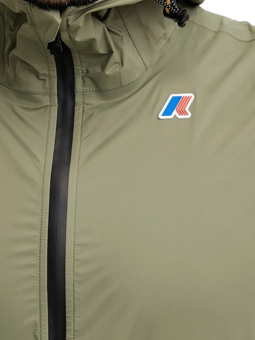 K-Way CHARMEL TRAVEL jack met capuchon en rits Groen