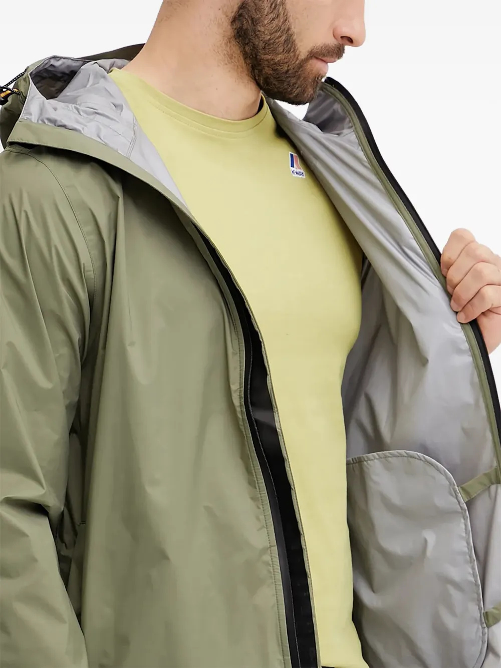 K-Way CHARMEL TRAVEL jack met capuchon en rits Groen