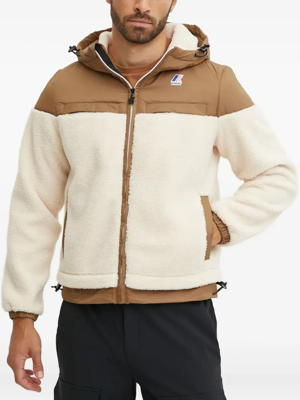 K-way Hooded Fleece Jacket In Multi