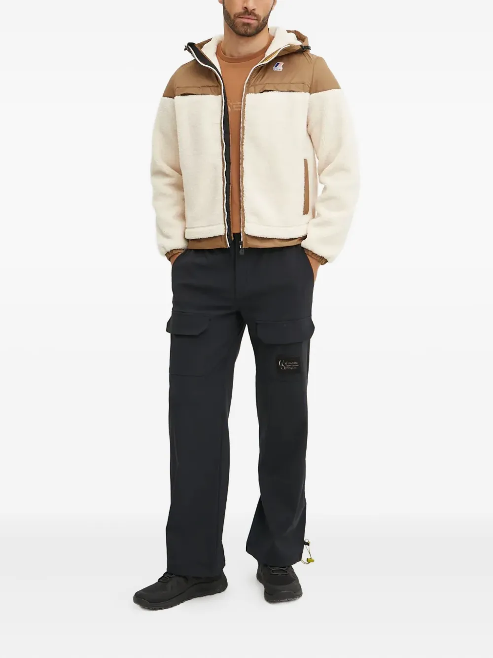 K-way Hooded Fleece Jacket In Multi