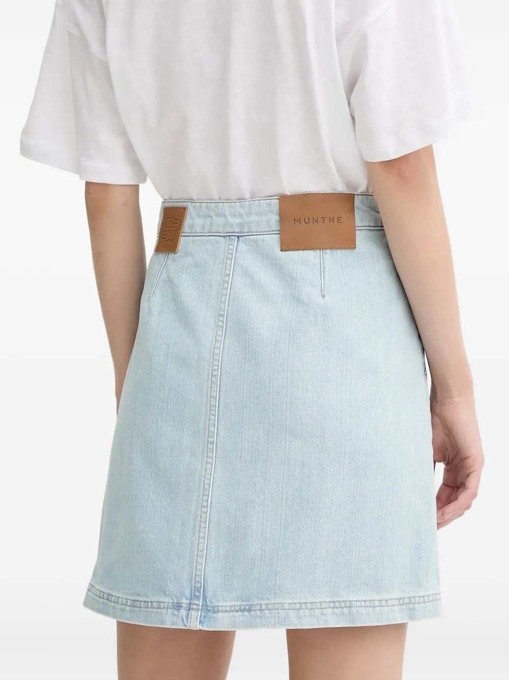 MUNTHE Upala denim mini-rok - Blauw