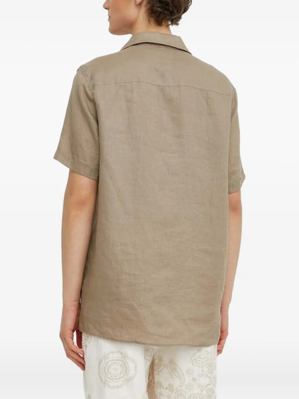 Drykorn revere-collar short-sleeve shirt - Beige