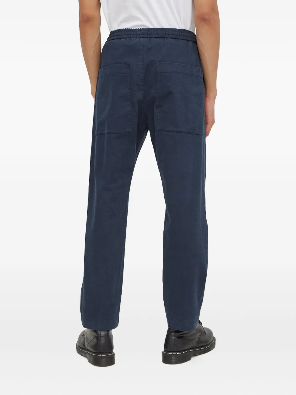 Drykorn Broek met elastische taille en opgestikte zak - Blauw