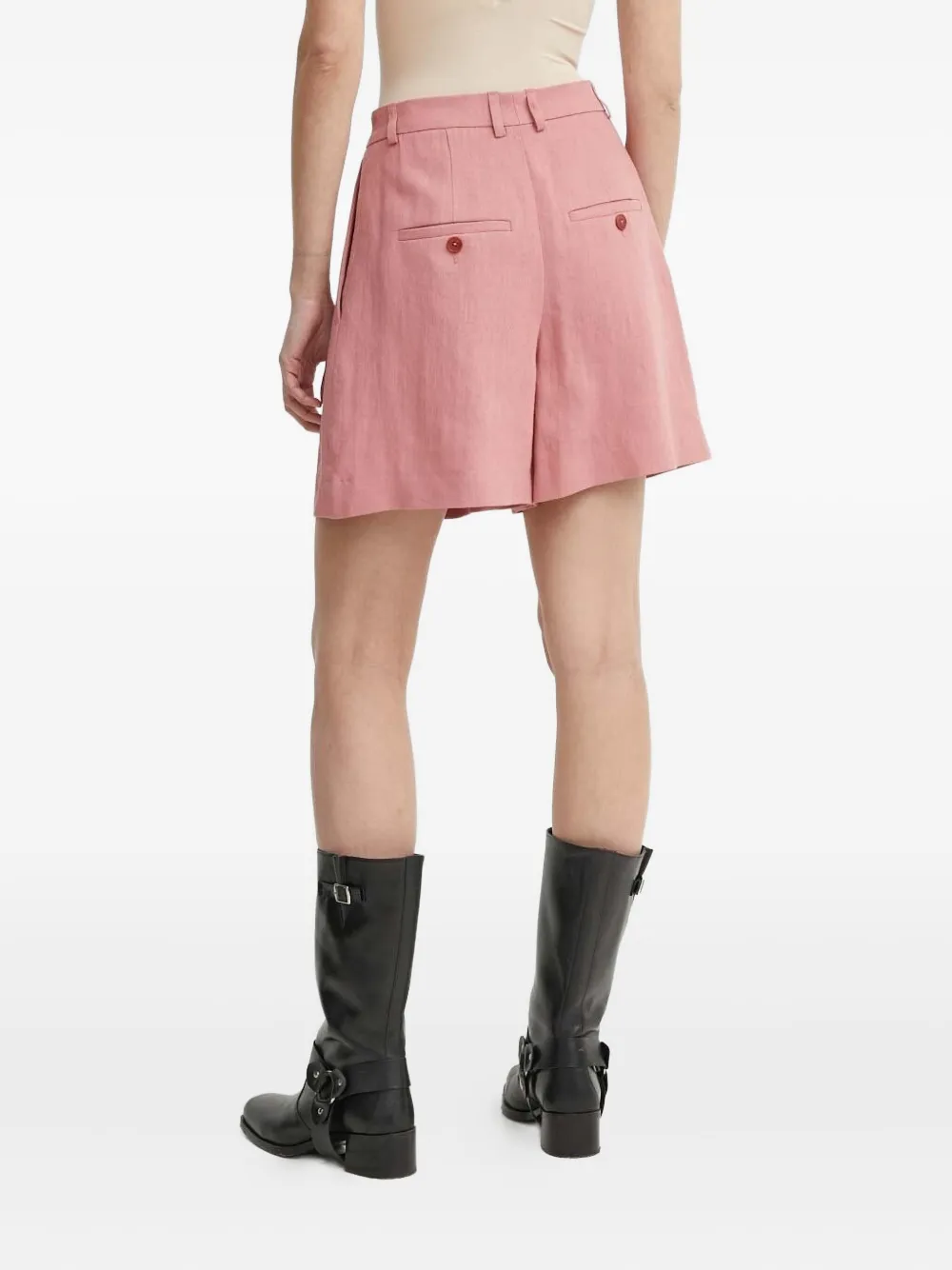 Drykorn Pleated-front Shorts In Pink