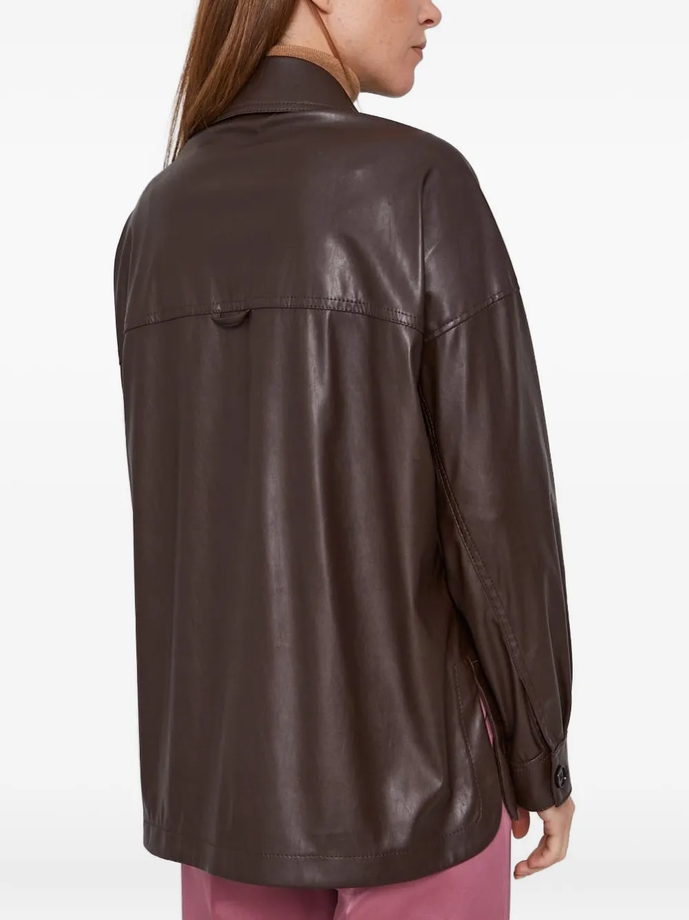 Drykorn Blouse met klepzakken en knopen - Bruin