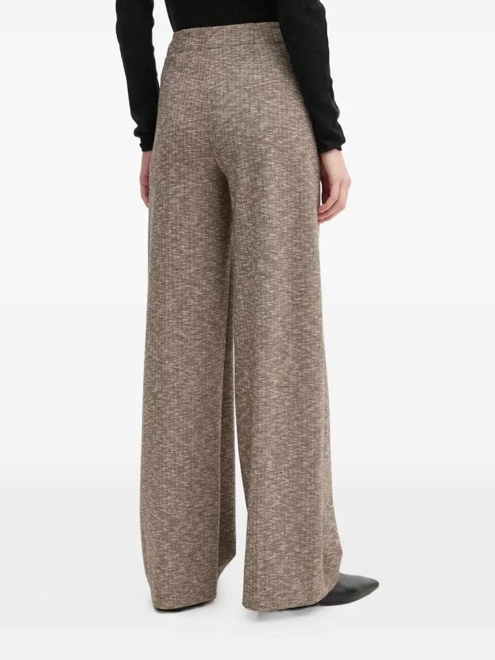 Drykorn herringbone flared trousers - Bruin