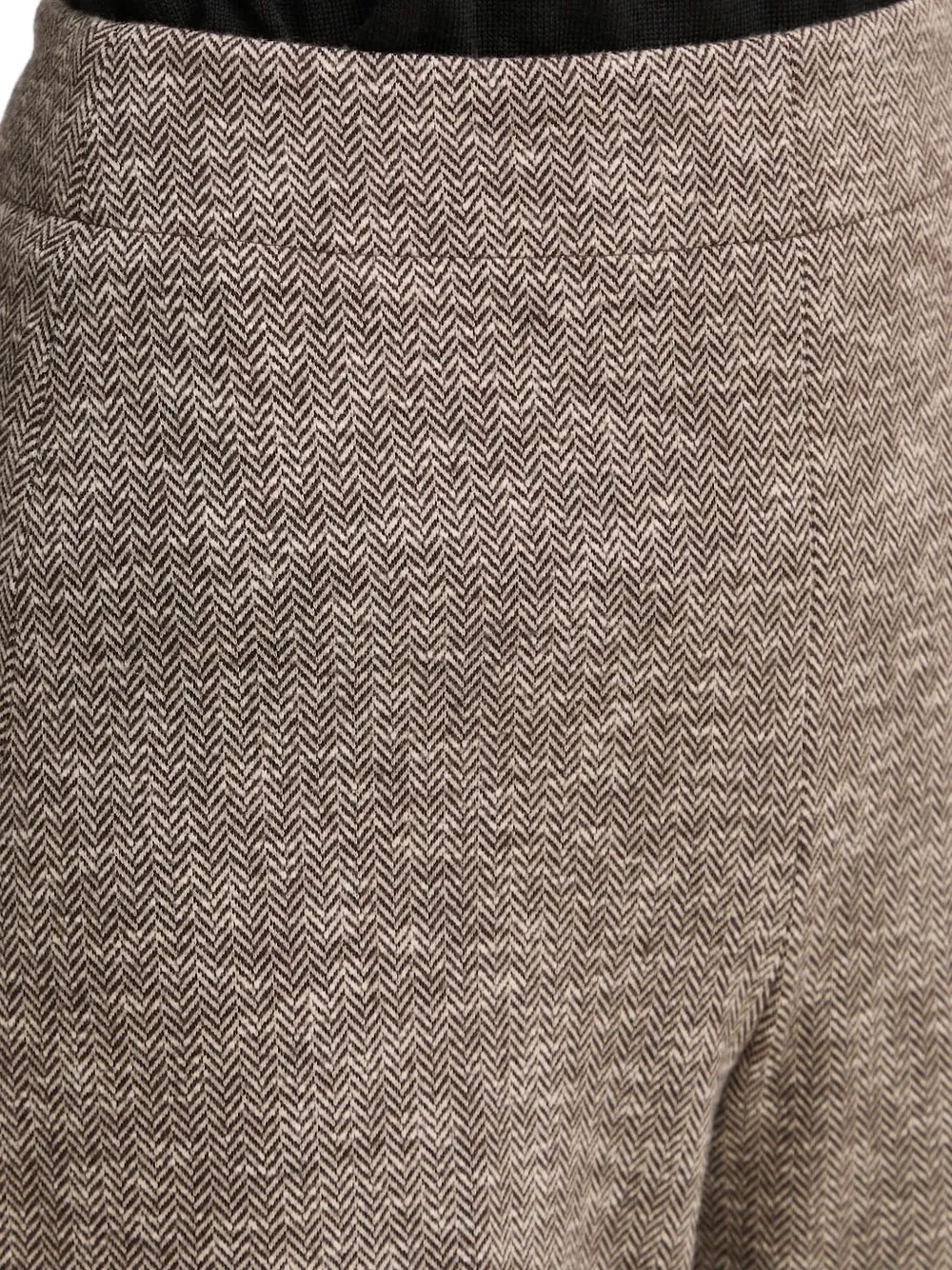 Drykorn Herringbone Flared Trousers In Brown