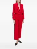 Drykorn cropped padded-shoulder blazer - Red