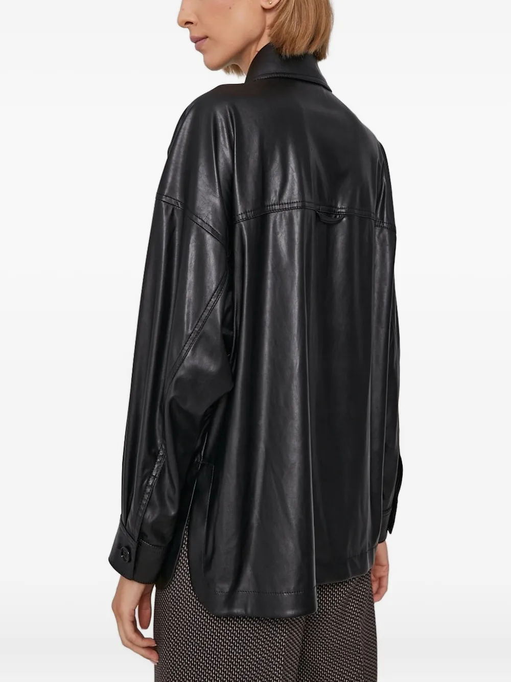Drykorn Shirt met klepzak en knoopsluiting Zwart