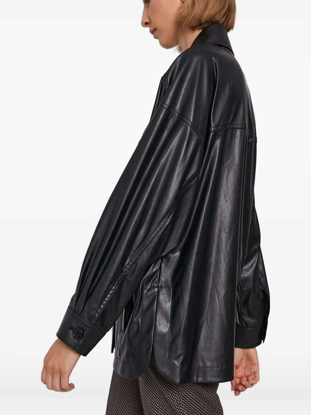 Drykorn Shirt met klepzak en knoopsluiting Zwart